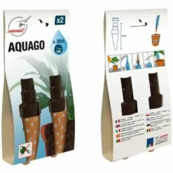 JARDIBRIC Arroseur Autonome Aquago Avec Cônes En Terre Cuite 2 Pcs