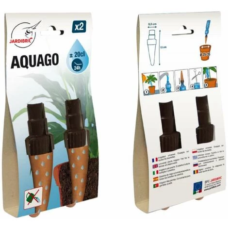 JARDIBRIC Arroseur Autonome Aquago Avec Cônes En Terre Cuite 2 Pcs 2 JARDIBRIC Arroseur Autonome Aquago Avec Cônes En Terre Cuite 2 Pcs