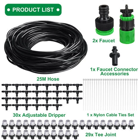 ZEBRAA DIY Kits De Tuyaux D'Arrosage Automatique De Plantes 25 Meters 3 ZEBRAA DIY Kits De Tuyaux D'Arrosage Automatique De Plantes 25 Meters