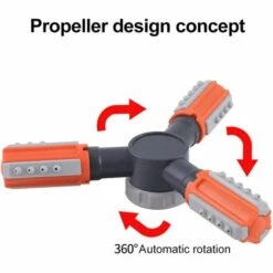 BEARSU Arroseur De Jardin Pour Cour, Système D'irrigation Rotatif à 360 Degrés, 36 Buses De Pulvérisation Intégrées à Trois Bras Pour Enfants 9 BEARSU Arroseur De Jardin Pour Cour, Système D'irrigation Rotatif à 360 Degrés, 36 Buses De Pulvérisation Intégrées à Trois Bras Pour Enfants -Arrosage automatique Soldes 25029143 3
