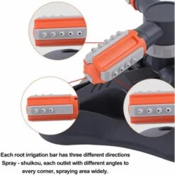 BEARSU Arroseur De Jardin Pour Cour, Système D'irrigation Rotatif à 360 Degrés, 36 Buses De Pulvérisation Intégrées à Trois Bras Pour Enfants 10 BEARSU Arroseur De Jardin Pour Cour, Système D'irrigation Rotatif à 360 Degrés, 36 Buses De Pulvérisation Intégrées à Trois Bras Pour Enfants -Arrosage automatique Soldes 25029143 4