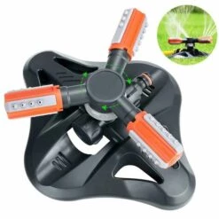 BEARSU Arroseur De Jardin, Système D'Irrigation D’arrosage Automatique Jardin, Grande Surface Couvrant Arroseur Rotatif à 360 ° Pour Pelouse, Jardin