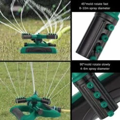 BEARSU Arroseur De Jardin, Système Irrigation De Pelouse, Arroseurs Automatiques D'eau De Jardinage Rotatifs à 360° Pour Pelouse Légumes Jeu Extérieur 11 BEARSU Arroseur De Jardin, Système Irrigation De Pelouse, Arroseurs Automatiques D'eau De Jardinage Rotatifs à 360° Pour Pelouse Légumes Jeu Extérieur -Arrosage automatique Soldes 25990905 5