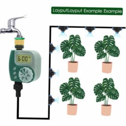 ASUPERMALL Numerique Programmable Programmateur Weatherproof Jardin Pelouse Robinet Tuyau Minuterie Automatique D'Irrigation Controleur 1 Sortie Leakpoof Cuivre Connecteur -Arrosage automatique Soldes 28059398 5