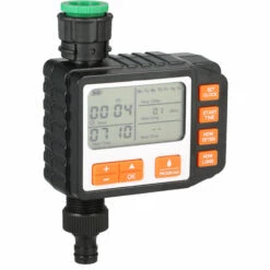 HAPPYSHOPPING Dispositif D'arrosage Automatique De Jardin Standard Europeen Dispositif D'arrosage Nouveau Jardin Grand Ecran Controle Intelligent Minuterie D'irrigation De Detection De Pluie (livresans Batterie)