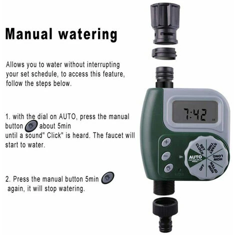 HAPPYSHOPPING Jardin Intelligent Irrigation Controller Long Timer Tuyau Etanche Vert Arrosage Automatique Arrosage Fleur Dispositif D'arrosage Expedie Sans Batterie 5 HAPPYSHOPPING Jardin Intelligent Irrigation Controller Long Timer Tuyau Etanche Vert Arrosage Automatique Arrosage Fleur Dispositif D'arrosage Expedie Sans Batterie – Image 3