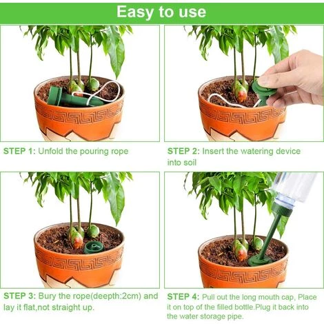 PERLE RARE 8 Pack Spike Arrosage Automatique Des Plantes, Pots D'arrosage En Céramique, Arroseur Automatique De Plantes De Vacances Goutte à Goutte, Système D'arrosage D'irrigation 5 PERLE RARE 8 Pack Spike Arrosage Automatique Des Plantes, Pots D'arrosage En Céramique, Arroseur Automatique De Plantes De Vacances Goutte à Goutte, Système D'arrosage D'irrigation – Image 3