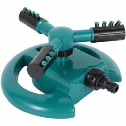 BEARSU Arroseur De Jardin Automatique Arroseur Rotatif 360° à 3 Bras Arrosage Irrigation De Pelouse Extérieur Pulvérisateur Économise D'eau Pour Gazon Pelouse Champs De Légumes Plantes