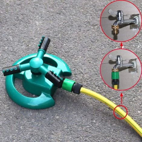 BEARSU Arroseur De Jardin Automatique Arroseur Rotatif 360° à 3 Bras Arrosage Irrigation De Pelouse Extérieur Pulvérisateur Économise D'eau Pour Gazon Pelouse Champs De Légumes Plantes 6 BEARSU Arroseur De Jardin Automatique Arroseur Rotatif 360° à 3 Bras Arrosage Irrigation De Pelouse Extérieur Pulvérisateur Économise D'eau Pour Gazon Pelouse Champs De Légumes Plantes – Image 4