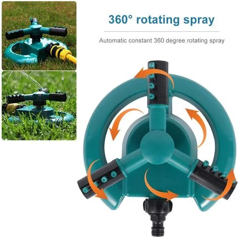 BEARSU Arroseur De Jardin Automatique Arroseur Rotatif 360° à 3 Bras Arrosage Irrigation De Pelouse Extérieur Pulvérisateur Économise D'eau Pour Gazon Pelouse Champs De Légumes Plantes 7 BEARSU Arroseur De Jardin Automatique Arroseur Rotatif 360° à 3 Bras Arrosage Irrigation De Pelouse Extérieur Pulvérisateur Économise D'eau Pour Gazon Pelouse Champs De Légumes Plantes – Image 5