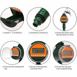 HAPPYSHOPPING Minuterie De Robinet Capteur De Pluie Controleur D'irrigation LCD Sans Fil A Batterie Seche -Arrosage automatique Soldes 31634433 2