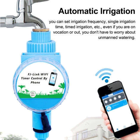 ASUPERMALL Controleur D'Arrosage Automatique Minuterie D'Arrosage D'Irrigation Minuterie App Telecommande Connexion Wifi Pour Jardin Pelouses Patio Agriculture, Bleu 4 ASUPERMALL Controleur D'Arrosage Automatique Minuterie D'Arrosage D'Irrigation Minuterie App Telecommande Connexion Wifi Pour Jardin Pelouses Patio Agriculture, Bleu – Image 2