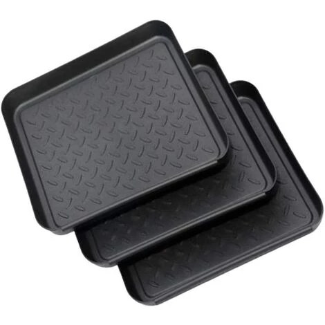 ABCRITAL Lot De 3 Étagères À Chaussures, Égouttoir À Chaussures En Plastique, Petit Tapis À Chaussures, Égouttoir, Plateau À Chaussures, Plateau À Chaussures, Égouttoir 35X27X3 Cm 7 ABCRITAL Lot De 3 Étagères À Chaussures, Égouttoir À Chaussures En Plastique, Petit Tapis À Chaussures, Égouttoir, Plateau À Chaussures, Plateau À Chaussures, Égouttoir 35X27X3 Cm – Image 5