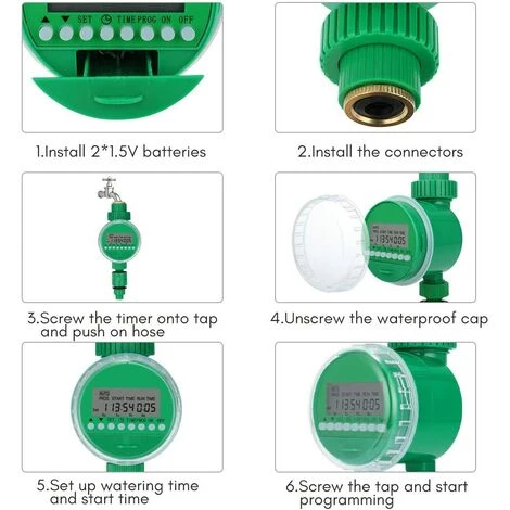 BETTERLIFE Minuterie D'Arrosage,3/4" 19mm Automatique Minuterie électronique,Numérique Minuterie D'arrosage,avec écran LCD,pour L'herbe Des Plantes Fleurs De Serre Jardin 5 BETTERLIFE Minuterie D'Arrosage,3/4" 19mm Automatique Minuterie électronique,Numérique Minuterie D'arrosage,avec écran LCD,pour L'herbe Des Plantes Fleurs De Serre Jardin – Image 3