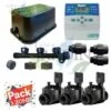 SUINGA Kit Irrigation Automatique 3 Zones Pour Irrigation Pour Controlateur électrique. Controlateur Hunter ELC401 + Electrovannes 100H