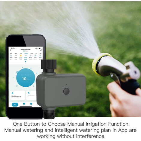 ASUPERMALL Minuterie D'eau Intelligente Tuya APP BT Retardateur De Pluie Minuterie D'irrigation Programmable, Vanne EU 5 ASUPERMALL Minuterie D'eau Intelligente Tuya APP BT Retardateur De Pluie Minuterie D'irrigation Programmable, Vanne EU – Image 3