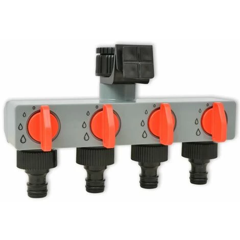 VidaXL Minuterie Automatique D'irrigation Avec 4 Stations 3 V - Noir 7 VidaXL Minuterie Automatique D'irrigation Avec 4 Stations 3 V - Noir – Image 5