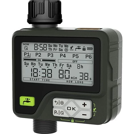TANABATA Programmateur Arrosage Automatique Minuteur Arrosage Pour Jardin Contrôle Manuel Capteur De Pluie Etanche Et 3 Programmes D'irrigation Séparés 3 TANABATA Programmateur Arrosage Automatique Minuteur Arrosage Pour Jardin Contrôle Manuel Capteur De Pluie Etanche Et 3 Programmes D'irrigation Séparés