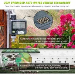 TANABATA Programmateur Arrosage Automatique Minuteur Arrosage Pour Jardin Contrôle Manuel Capteur De Pluie Etanche Et 3 Programmes D'irrigation Séparés 9 TANABATA Programmateur Arrosage Automatique Minuteur Arrosage Pour Jardin Contrôle Manuel Capteur De Pluie Etanche Et 3 Programmes D'irrigation Séparés -Arrosage automatique Soldes 41389453 3