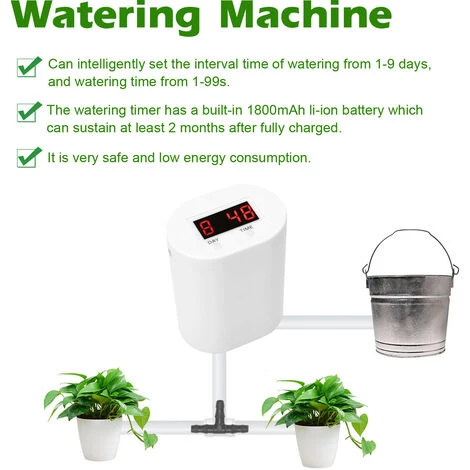 HAPPYSHOPPING Controleur De Pompe D'arrosage Automatique De Jardin Intelligent Plantes D'interieur Dispositif D'irrigation Goutte A Goutte Systeme De Minuterie De Pompe A Eau Machine, Modele: Multicolore 4 Tetes Type D'eclaboussure - Modele: Type D'eclaboussure Multico 5 HAPPYSHOPPING Controleur De Pompe D'arrosage Automatique De Jardin Intelligent Plantes D'interieur Dispositif D'irrigation Goutte A Goutte Systeme De Minuterie De Pompe A Eau Machine, Modele: Multicolore 4 Tetes Type D'eclaboussure - Modele: Type D'eclaboussure Multico – Image 3