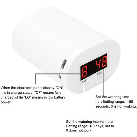 HAPPYSHOPPING Controleur De Pompe D'arrosage Automatique De Jardin Intelligent Plantes D'interieur Dispositif D'irrigation Goutte A Goutte Systeme De Minuterie De Pompe A Eau Machine, Modele: Multicolore 4 Tetes Type D'eclaboussure - Modele: Type D'eclaboussure Multico 7 HAPPYSHOPPING Controleur De Pompe D'arrosage Automatique De Jardin Intelligent Plantes D'interieur Dispositif D'irrigation Goutte A Goutte Systeme De Minuterie De Pompe A Eau Machine, Modele: Multicolore 4 Tetes Type D'eclaboussure - Modele: Type D'eclaboussure Multico – Image 5