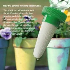 Distributeur D'eau Automatique Oya, Cône Et Globe D'arrosage4pièces Irisfr (Vert Et Blanc) -Arrosage automatique Soldes 43459846 3