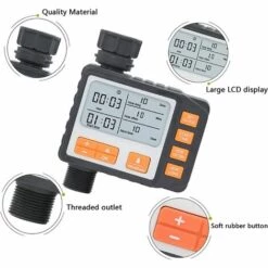 LONGZIMING Programmateur D'Arrosage,  Contrôleur De Arrosage Extérieur Arroseur Automatique Tuyau électronique Minuterie, Programmes Multiples Pour Jardin Serre Potager Plante Pelouse Paysage#5 -Arrosage automatique Soldes 48157493 4