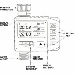 LONGZIMING Programmateur D'Arrosage,  Contrôleur De Arrosage Extérieur Arroseur Automatique Tuyau électronique Minuterie, Programmes Multiples Pour Jardin Serre Potager Plante Pelouse Paysage#5 -Arrosage automatique Soldes 48157493 5