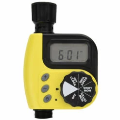 ELLE Programme D'arrosage, Contrôleur D'arrosage Extérieur, Arroseur Automatique, Minuterie De Tuyau électronique, Serre Jardin Potager Plante Pelouse Paysage Multi-programme (jaune)