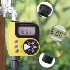 ELLE Programme D'arrosage, Contrôleur D'arrosage Extérieur, Arroseur Automatique, Minuterie De Tuyau électronique, Serre Jardin Potager Plante Pelouse Paysage Multi-programme (jaune) -Arrosage automatique Soldes 48334950 4