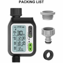 SUPERSELLER Programmateur Et Minuterie D'arrosage Automatique Régulateur D'irrigation électronique Minuterie D'irrigation Automatique Avec Grand écran LCD Contrôleur D'arrosage étanche 3 Programmes De Synchronisation Séparés Protection Contre L'électricité Faible Cap -Arrosage automatique Soldes 49287587 3