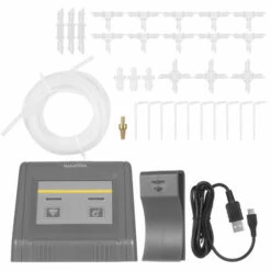 SUPERSELLER Programmateur Et Minuterie D'arrosage Automatique Minuterie D'arrosage Programmable Wifi Contrôleur D'irrigation Intelligent Système D'arrosage Automatique Avec Raccords De Tuyau De Goutteurs Pour La Maison Jardin Balcon Serre, Grey