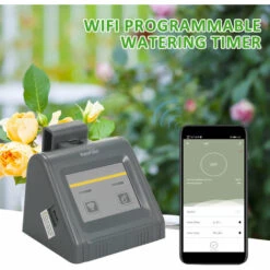 SUPERSELLER Programmateur Et Minuterie D'arrosage Automatique Minuterie D'arrosage Programmable Wifi Contrôleur D'irrigation Intelligent Système D'arrosage Automatique Avec Raccords De Tuyau De Goutteurs Pour La Maison Jardin Balcon Serre, Grey -Arrosage automatique Soldes 49477363 5