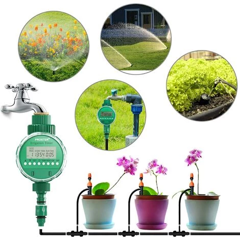 Proster Minuterie D'Arrosage 3/4 "19mm Minuterie D'Irrigation Automatique Avec écran LCD 1m - 9h 59m Minuterie D'Arrosage Numérique Irrigation Automatique Pour L'herbe Des Plantes De Serre De Jardin 6 Proster Minuterie D'Arrosage 3/4 "19mm Minuterie D'Irrigation Automatique Avec écran LCD 1m - 9h 59m Minuterie D'Arrosage Numérique Irrigation Automatique Pour L'herbe Des Plantes De Serre De Jardin – Image 4