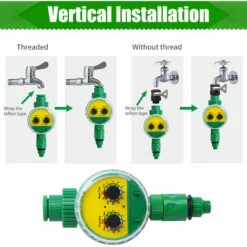 SUPERSELLER Programmateur Et Minuterie D'arrosage Automatique Contrôleur De Minuterie D'eau D'irrigation Minuterie D'arrosage Automatique Programmable électronique De Jardin Robinet D'eau étanche à Minuterie De Tuyau Pour Parterre Extérieur, Vert -Arrosage automatique Soldes 49927729 5