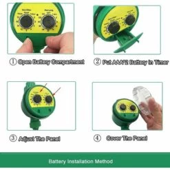 BEARSU Minuteur D'arrosage Minuterie D'irrigation Automatique Numérique Robinet De Tuyau Automatique Minuterie Pour Arroseur Contrôleur, Arrosage Automatique Pour Jardin, Programme D'arrosage -Arrosage automatique Soldes 50323415 3