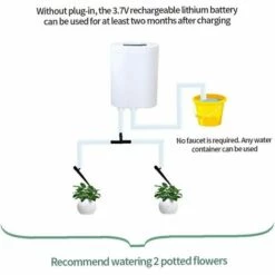 Arrosage Automatique Pompe D'arrosage Goutte à Goutte Accueil Système D'irrigation Minuterie Blanc Pour Plantes Fleurs, Ornements De Jardin Macaron -Arrosage automatique Soldes 50928403 3