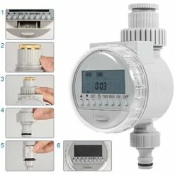 Contrôleur D'arrosage Intelligent Programmateur D'arrosage Automatique à énergie Solaire Avec écran Numérique Pour Jardin, Pelouse, Serre Macaron -Arrosage automatique Soldes 50929347 3