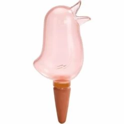 GDRHVFD Cuite Arrosage Automatiqu Goutte À Goutte Pour Jardin,Forme D'Oiseau Science Arrosage Plantes Automatique Facile À Ajouter De L'Eau Goutte À Goutte Pour Jardin Maison Intérieur Extérieur/Fl (Rose Transparent)