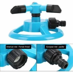 GDRHVFD Rotatif À 360 ° Arroseur Automatique ,Pack De 2 Arroseuses De Pelouse, 3 Bras Automatique Arroseur De Jardin Pelouse Système D'Irrigation Réglable -Arrosage automatique Soldes 50980831 3