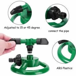 GDRHVFD Arroseur De Jardin, Arroseur Automatique Pour Pelouse, Système D'Arrosage Rotatif À 360 Degrés À 3 Bras, Pour Arroser Vos Plantes De Gazon, Fleurs, Légumes (Vert) -Arrosage automatique Soldes 50980847 3