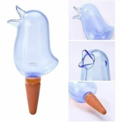 GDRHVFD 2Pcs Globes Auto-Arrosants Clairs Abreuvoir En Forme D'Oiseau Arrosoirs Transparents Dispositifs Auto-Arrosants Durables Système D'Arrosage Automatique Pour Les Plantes (Bleu) -Arrosage automatique Soldes 50980853 3