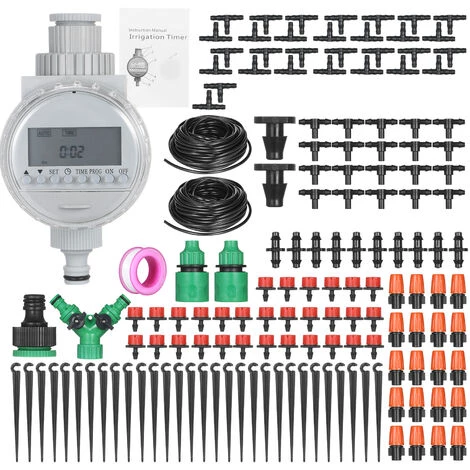 LIFCAUSAL Kit D'irrigation Goutte à Goutte Pour Arrosage Des Plantes Système D'arrosage Bricolage Avec Minuterie D'irrigation électronique Automatique 3 LIFCAUSAL Kit D'irrigation Goutte à Goutte Pour Arrosage Des Plantes Système D'arrosage Bricolage Avec Minuterie D'irrigation électronique Automatique