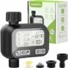 HIASDFLS Minuterie D'Eau, Minuterie D'Arrosage Automatique, Minuterie D'Irrigation Pour Jardin, 3 Programmes Flexibles, Étanche Ip65, Anti Fuite, Contrôle Manuel, Verrouillage Enfant Fonction, Noir -Arrosage automatique Soldes 51216337 1