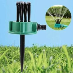 Arroseur De Jardin Automatique Avec 12 Buses De Pulvérisation Multi-têtes Rotatives à 360 Degrés Outil De Jardinage Pour Arrosage De Douche，Irisfr -Arrosage automatique Soldes 51218038 4