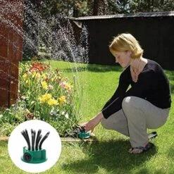 Arroseur De Jardin Automatique Avec 12 Buses De Pulvérisation Multi-têtes Rotatives à 360 Degrés Outil De Jardinage Pour Arrosage De Douche，Irisfr -Arrosage automatique Soldes 51218038 5
