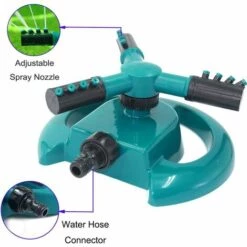 Arroseur De Jardin, 360° Rotatif Automatique D'eau Arroseur Avec 3 Têtes Arrosage Irrigation Pour Gazon Pelouse Jardin, Facile De Raccordements De Tuyaux，Irisfr -Arrosage automatique Soldes 51218060 3