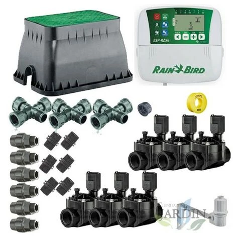 SUINGA Kit D'arrosage Automatique Professionnel Rain Bird Avec 6 Zones 24v 3 SUINGA Kit D'arrosage Automatique Professionnel Rain Bird Avec 6 Zones 24v