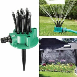 ZHUOXUAN Arroseur De Jardin, Arroseur Automatique à Plusieurs Têtes à 360 ° Arrosant La Pelouse En Rotation -Arrosage automatique Soldes 51446244 4