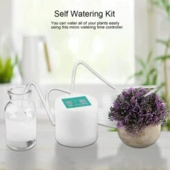 LITZEE Kit D'arrosage Automatique Pour Jardinier Système D'irrigation Goutte-à-goutte Automatique Avec Minuterie Numérique Pour Balcon Et Bureau -Arrosage automatique Soldes 51953927 4